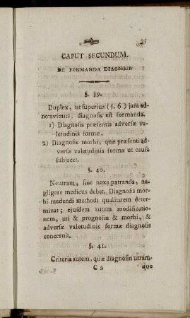 Caput Secundum. De Formanda Diagnosi.