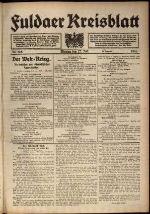 Ausgabe vom Montag, den 17. Juli 1916.