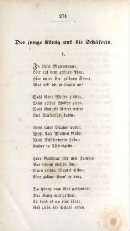 Der junge König und die Schäferin.