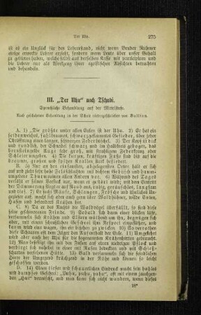"¬Der¬ Uhu" nach Tschudi : sprachliche Behandlung auf der Mittelstufe ; nach geschehener Behandlung in der Schule