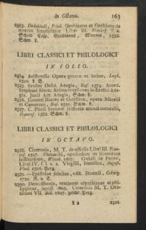 Libri Classici Et Philologici
