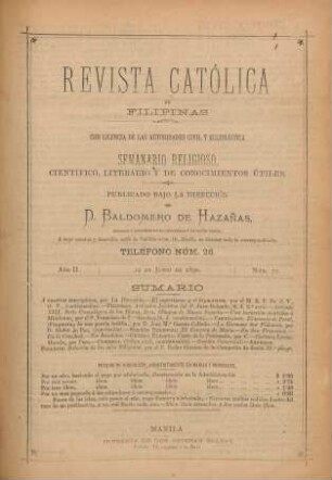 Ano II. 22 de Junio de 1890, Núm. 72