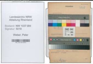 Entnazifizierung Peter Weber , geb. 14.06.1909 (Landwirt)