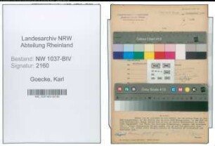 Entnazifizierung Karl Goecke , geb. 01.06.1905 (Angestellter)