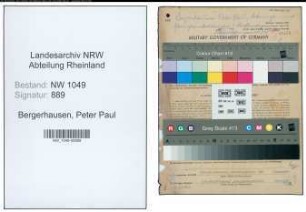 Entnazifizierung Peter Paul Bergerhausen , geb. 25.01.1898 (Kaufmann)