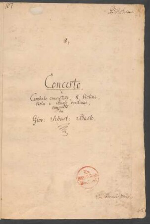 Konzerte; cemb, strings, bc; g-Moll; BWV 1056