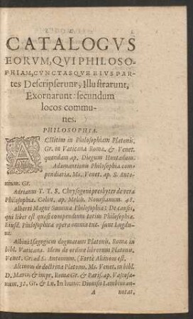 Philosophia.