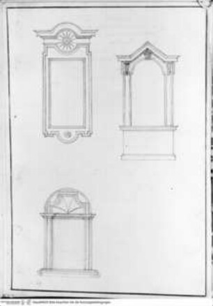 Piena relazione sulla fabbrica (Opus Architectonicum MS), Oratorio di San Filippo Neri, Fassade, Fensteraufrisse (Anonimo C)