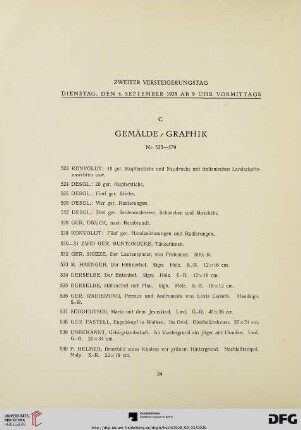 Gemälde, Graphik (Nr.523-579)
