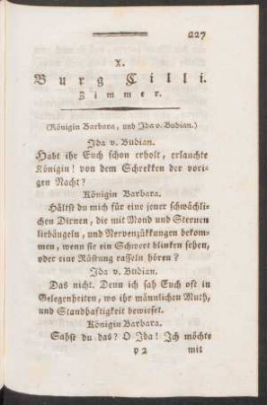 X. Burg Chilli. Zimmer