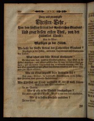 286-297, Zwey und zwantzigste Christen-Lehr, [...]
