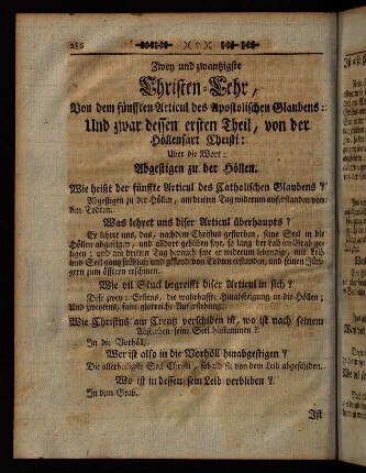 286-297, Zwey und zwantzigste Christen-Lehr, [...]