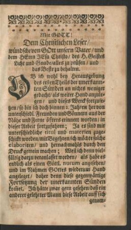 Mit Gott! Dem Christilichen Leser/ ...
