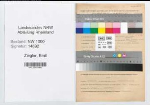 Entnazifizierung Emil Ziegler, geb. 14.08.1891 (Arzt)