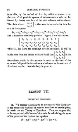 Lesson VII. Symmetric functions.