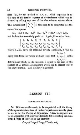 Lesson VII. Symmetric functions.