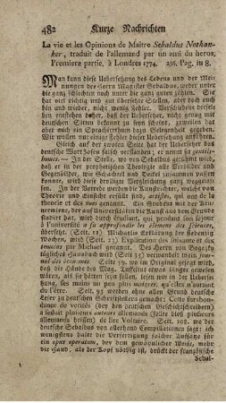 La vie et les opinions de Maitre Sebaldus Nothanker. P.1.