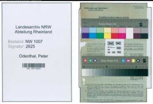 Entnazifizierung Peter Odenthal , geb. 07.04.1895 (Spinnereimeister)