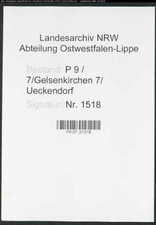 Sterberegister Standesamt Gelsenkirchen 7 Ueckendorf