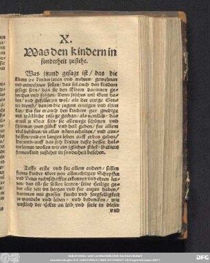 X. Was den kindern in sonderheit zustehe.