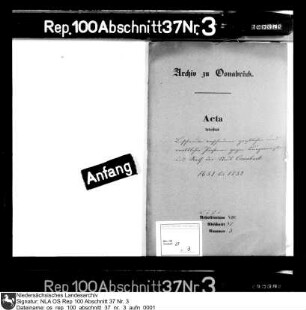 Beschwerden verschiedener geistlicher und weltlicher Personen gegen Bürgermeister und Rat der Stadt Osnabrück
