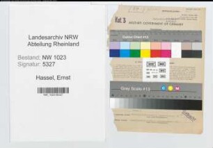 Entnazifizierung Ernst Hassel , geb. 11.08.1891 (Regierungsinspektor)