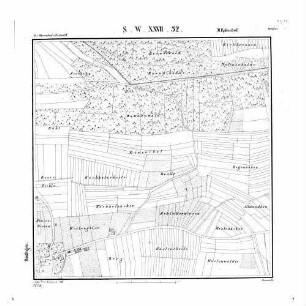 Kartenblatt SW XXVII 32 Stand 1836