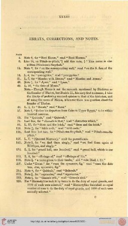 Errata, Corrections, Notes