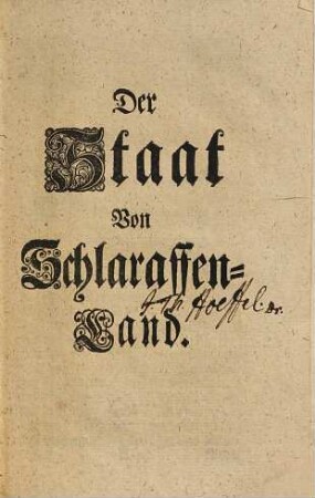 Der Staat Von Schlaraffen-Land