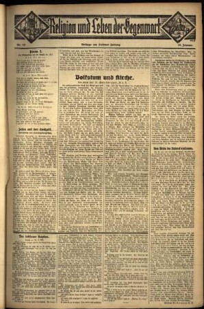 Dritte Ausgabe vom Sonntag, den 15. Januar 1933.