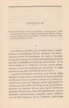 Capítulo III. Resena histórica del comercio de Filipinas. - Primera época ...