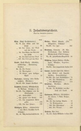 II. Inhaltsverzeichnis