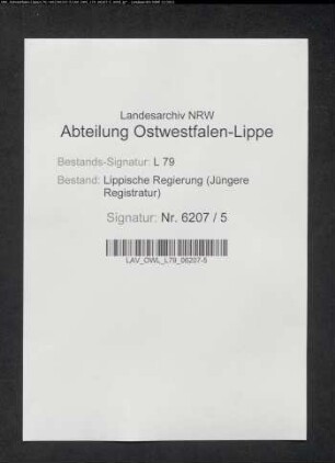 Vorstellungslisten des Aushebungsbezirks Detmold, Band 3
