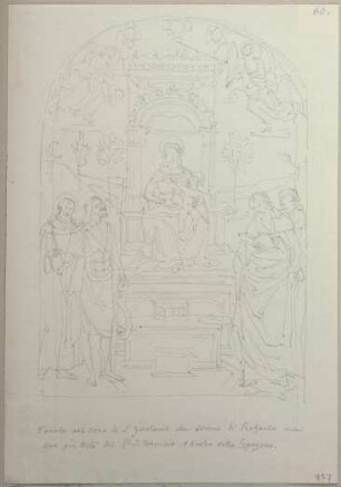Thronende Maria mit dem Jesuskind zwischen Heiligen, Tafel in San Girolamo (?)