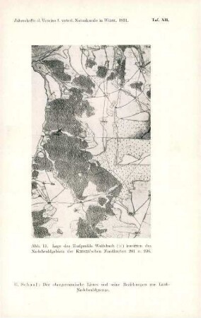 Tafel XII: Abb. 11: Lage des Torfprofils Wolfsbach [...]