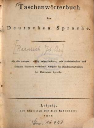 Taschenwörterbuch der deutschen Sprache