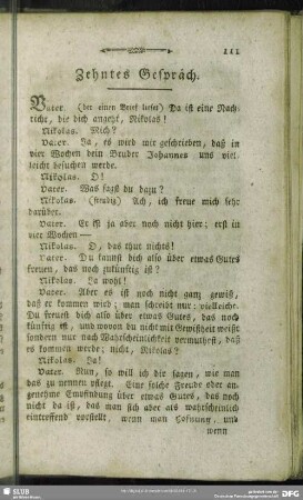 Zehntes Gespräch