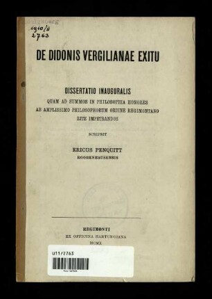 De Didonis Vergilianae exitu
