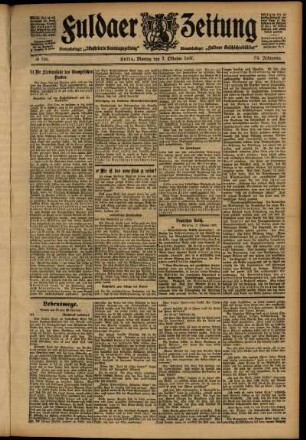 Ausgabe vom Montag, den 07. Oktober 1907.