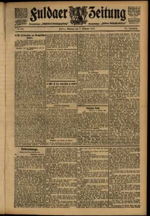 Ausgabe vom Montag, den 07. Oktober 1907.