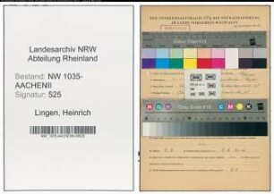 Entnazifizierung Heinrich Lingen , geb. 01.04.1906 (Steiger)