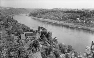 Sächsische Schweiz. Pirna-Posta. Blick vom Burglehn stromauf