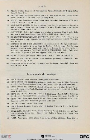 Instruments de musique (Nr. 804-814)