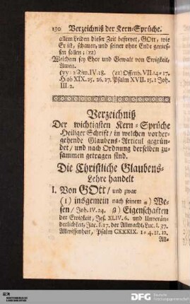 Verzeichniß Der wichtigsten Kern-Sprüche Heiliger Schrift...