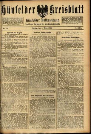 Ausgabe vom Freitag, den 03. März 1922.