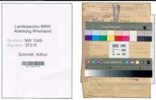 Entnazifizierung Arthur Schmidt , geb. 19.05.1900 (Postbeamter)