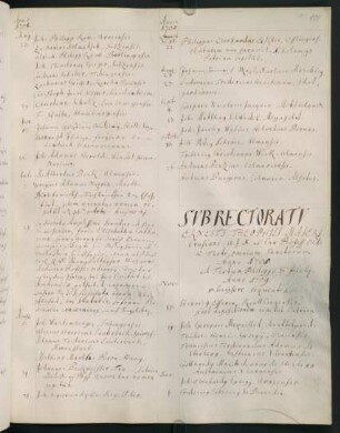 Winterhalbjahr 1708/1709. Rektorat Ernst Gottlieb/Theophil Maier