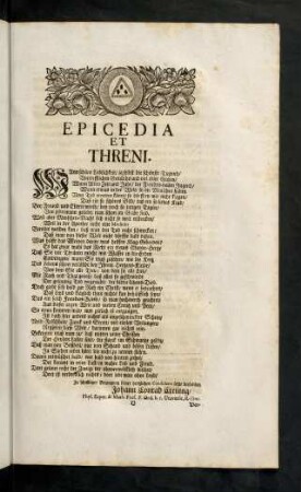 53-78, Epicedia Et Threni