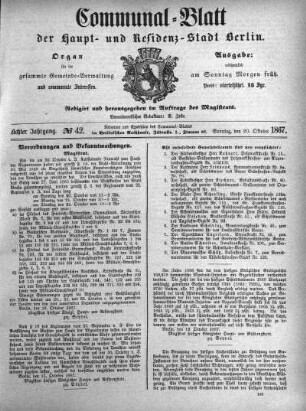 1867,42: No. 42, 20. Oktober 1867