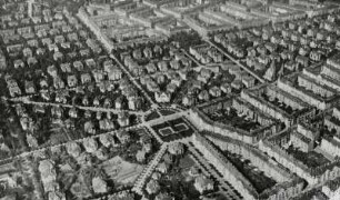 Dresden-Striesen. Stadtteilansicht mit Waldersee-Platz (Stresemannplatz). Luftbild-Schrägaufnahme von Südosten